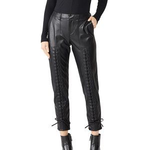 The Kooples Faux Leather Lace Up Pants Sz 6